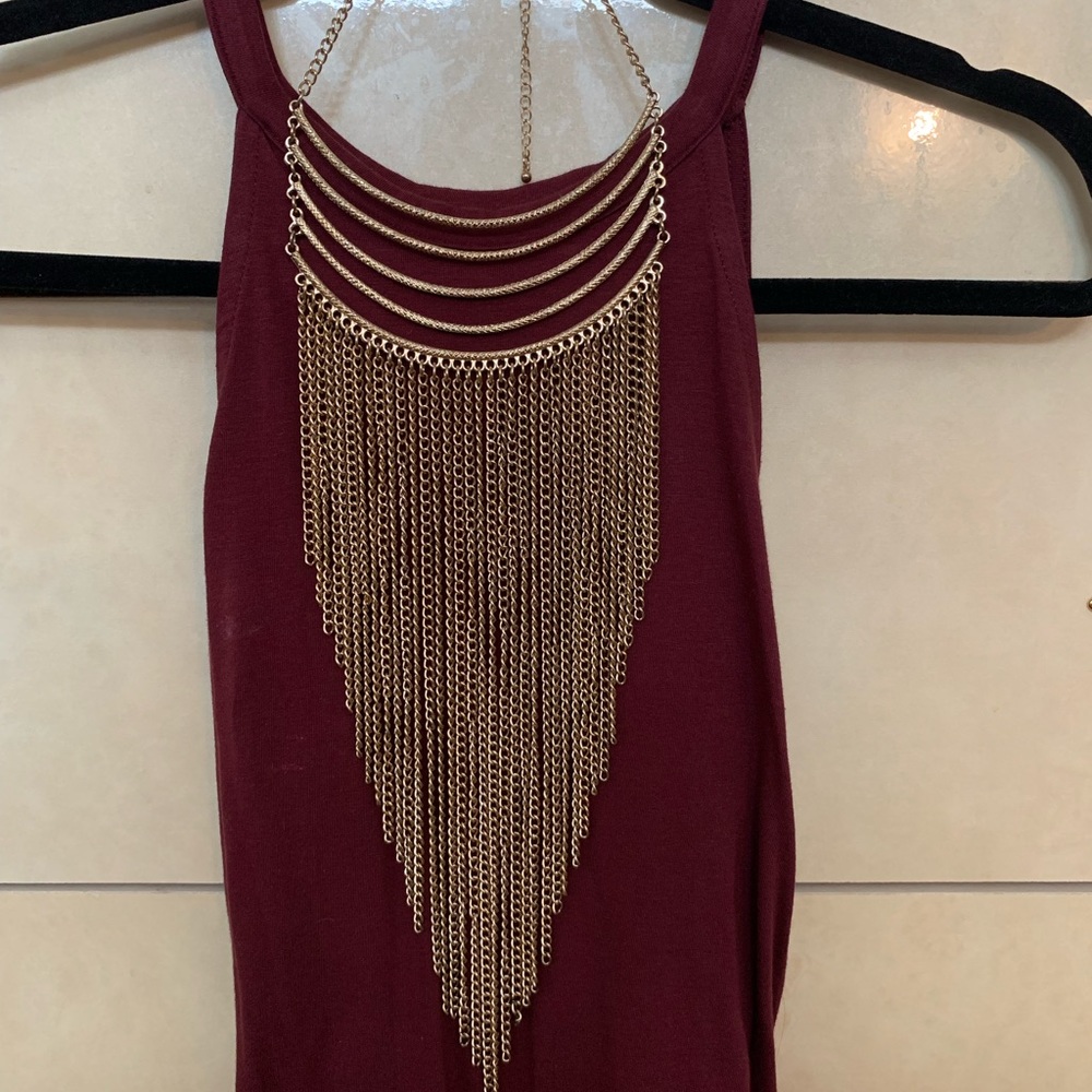 Gold statement piece necklace